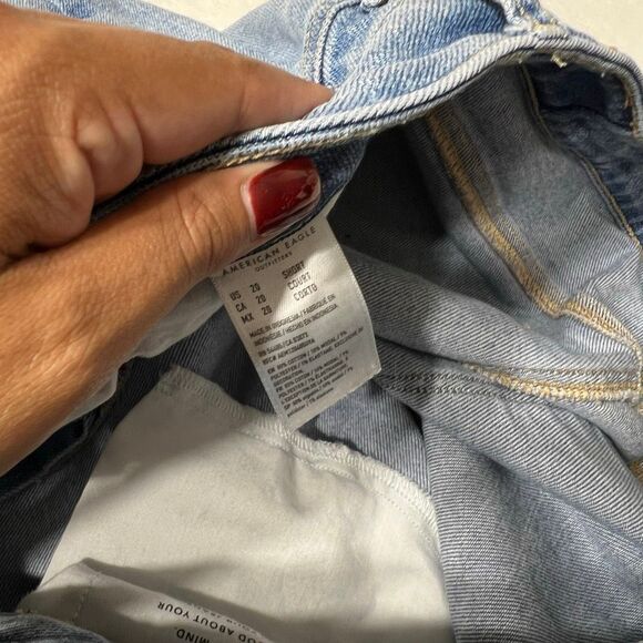 American Eagle Light Wash Mom Straight Jeans 20 Short Women Plus Size - Picture 8 of 11